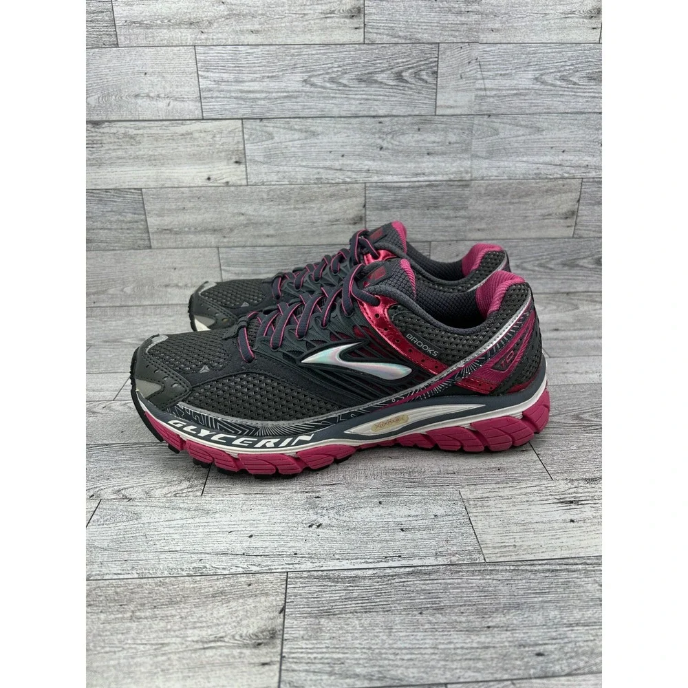 Brooks Glycerin 10 Women's Running Shoes Gray Pink Size 8B‎